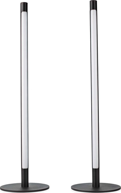 Llambë tavoline smart Nedis SmartLife Mood Light, Wi-Fi, RGBIC 2700-6500K, metalike e zezë, set 2 copë