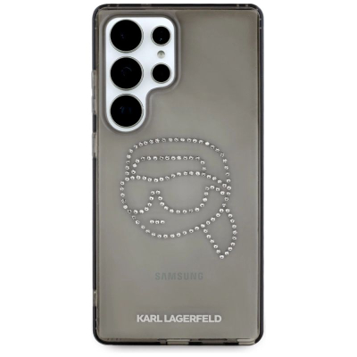 Mbulesë telefoni Karl Lagerfeld Klhcs25Lhkhdcelk për Samsung S25 Ultra, silikon transparent, e zezë