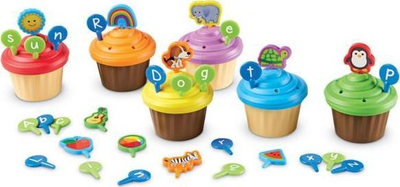 Едукативна играчка Learning Resources ABC Party Toppers, 64 делови, учење на азбука, многубојна