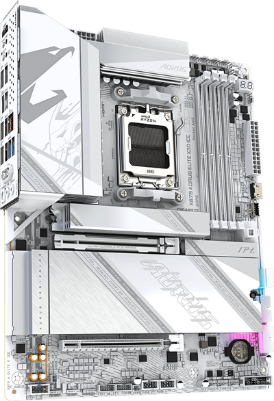 Pllakë amë GIGABYTE X870 AORUS ELITE X3D ICE, DDR5, PCIe 5.0, gri