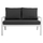 Sofa alumini me jastëkë e bardhë (HM5561.01), bardhë
