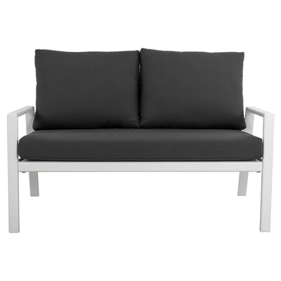 Sofa alumini me jastëkë e bardhë (HM5561.01), bardhë