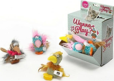 Lodër për mace Cat Toy Ebi Crazy Bird, për lojë dhe gjueti, me ngjyra të përziera