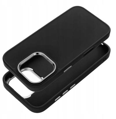 Mbulesë telefoni për iPhone 16e, me pamje matte, me kornizë metalike te kamera, transparente