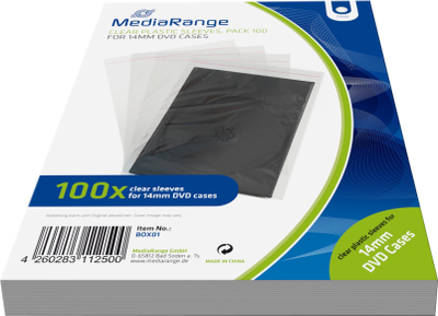 Qese mbrojtëse MediaRange për CD DVD, me najlon plastik transparent, 1 copë