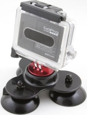 Mbajtëse me thithse Xrec 3D Mount, 3 kupa, për GoPro Hero, e zezë