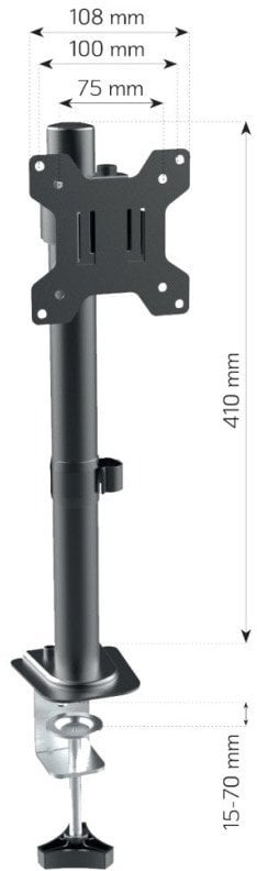 Stendë monitori Techly ICA-LCD 510BK për tavolinë, deri 32\", 10 kg, e zezë