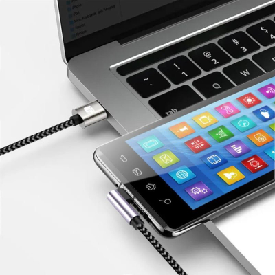 Kabllo USB Techly A në USB C, 2m, 3A, alumini
