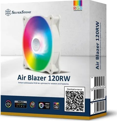 Ventilator PC SilverStone Air Blazer, 120mm, ARGB PWM, i bardhë