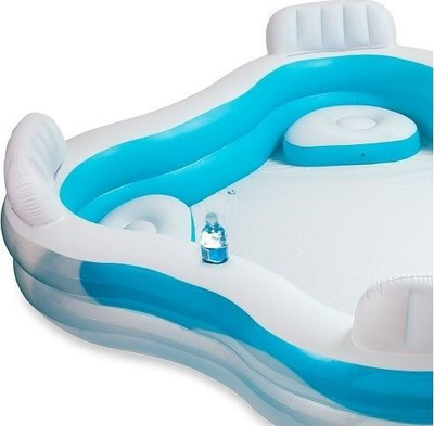 Pishinë me fry Intex Swim Center Family Lounge, 229x229cm, 990L, blu