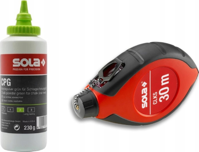 Pluhur për shënjim SOLA Chalk Line Red, 230g, i kuq