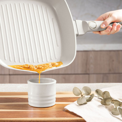 Tigan grill Berlinger Haus BH8067 Sahara, 28 cm, me kapak, bezhë