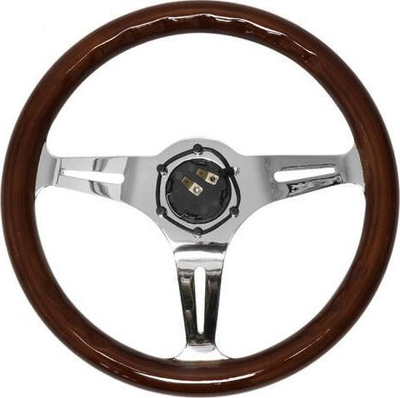 Volant portov Steering Wheel 350mm Wood Style, dru, argjendtë