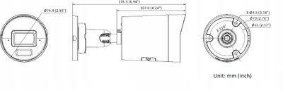 Kamerë IP Hikvision DS-2CD2067G3-LI2UY, 3200 x 1800, 2.8mm, e bardhë
