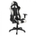 Karrige gaming SPEED me mbështetëse këmbësh, 68×71.5×134 cm (HM1063.01), zezë/ bardhë