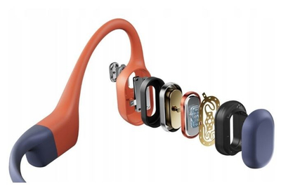 Спортски слушалки Shokz OpenSwim Pro, 32GB MP3, IP68, портокалово-црвени