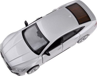 Lodër makinë metalike Audi RS 7 Sportback, shkallë 1:35, me tinguj dhe drita, ngjyrë argjendtë