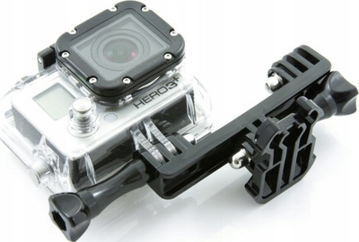 Mbajtëse dyfishe kamerash Xrec për GoPro Hero, montim 2 kamera, plastike, e zezë
