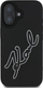 Futrollë Karl Lagerfeld 3D Rubber Signature për iPhone 16 6.1", silikoni, e zezë