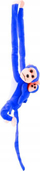 Lodër pelushi Lean Toys Monkey me bebe, 90 cm, blu