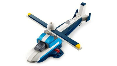 Lodër ndërtuese LEGO Creator 3in1 31160 Racing Plane, aeroplan garues, shumëngjyrëshe