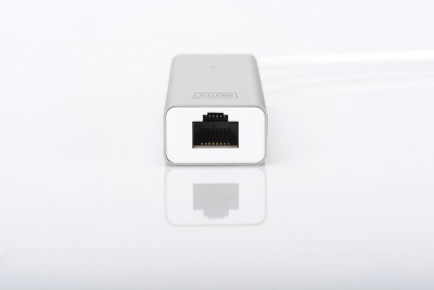 USB хаб Дигитус ДА-70250-1, УСБ 3.0 3 порти, Фаст Етернет, сребрен