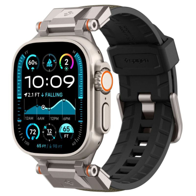 Паметна нараквица Spigen DuraPro Armor, Apple Watch 49/46/45/44/42 mm, најлон и TPU, темно зелена