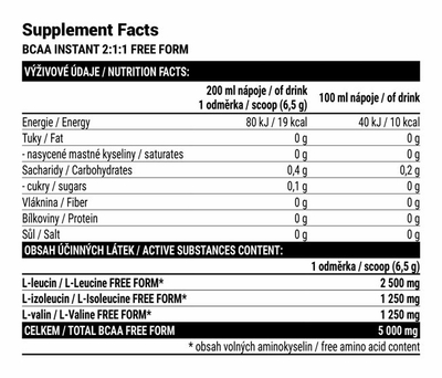 Suplemente Extrifit BCAA INSTANT, Wild Strawberry Mint, 46 servime, 300gr