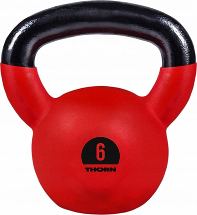 Kettlebell THORN+FIT prej gize, 6kg, i kuq