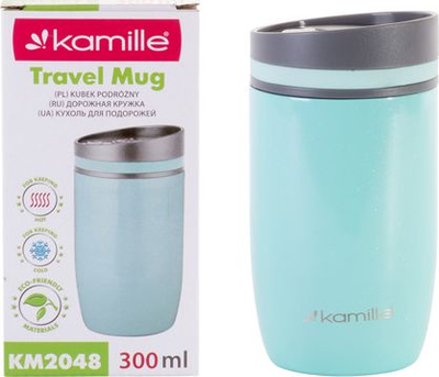 Gotë termike Kamille KM-2048, 300ml, çelik inox, mente