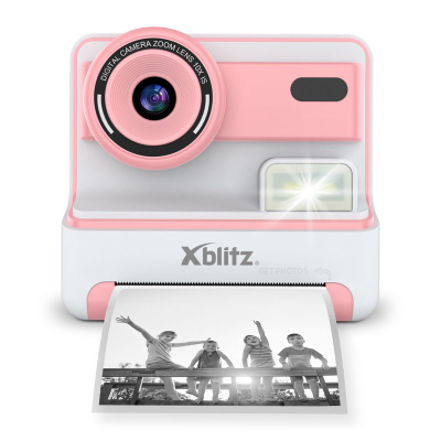 Kamerë instant Xblitz Flash, printer termik, 16GB, rozë
