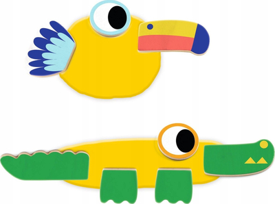 Set plasteline Djeco Myanimodels, për fëmijë 18m+, me pjesë druri, shumëngjyrësh