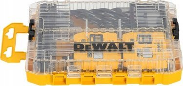 Set aksesorësh Dewalt Tough Case DT70785, 100 copë, për kaçavidë edhe stërvitje, i verdhë