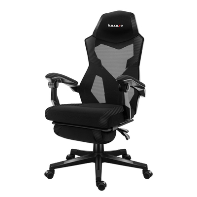 Karrige gaming Huzaro Combat 3.1 Carbon, FlexiBack, mbajtëse këmbësh, e zezë