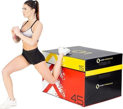 Set box-esh plyometrikë HMS PYBS01 Premium, 4 copë, të butë, shumëngjyrësh