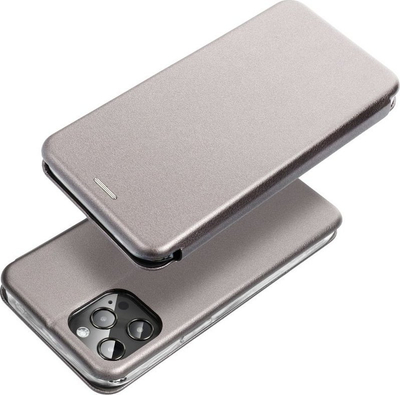 Këllëf telefoni Forcell Futera për Xiaomi Redmi Note 12 4G, tip libër, me këmbestendë, gri