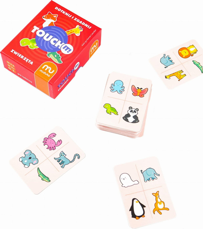 Lojë me letra Muduko Touch It Animals, edukative, për kalamoj, e kuqe