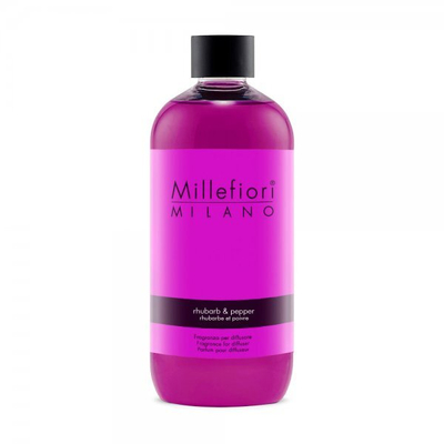 Rimbushës për difuzer aromatik Millefiori Milano Natural Rhubarb & Pepper, 500 ml