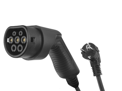 Karikues mobil për vetura elektrike Green Cell PowerCable EV16, 3.6kW, prizë Type 2 Schuko, kabllo 6.5m, i zi