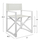 Karrige profesionale alumini DUPRE, 57×48.5×85.5 cm (HM5094.02), bardhë