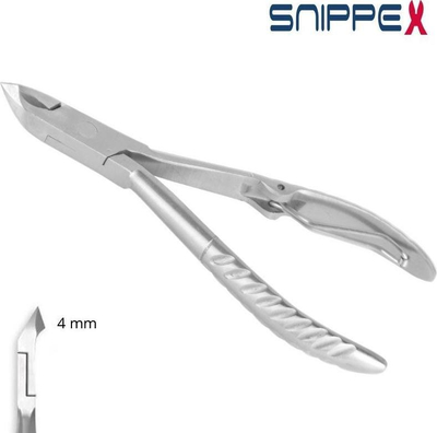 Prerëse kutikulash Snippex, 10 cm, majë 4 mm, argjendtë