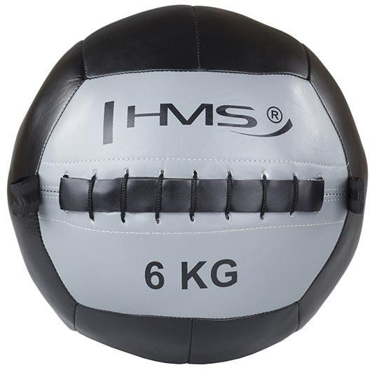 Top ushtrimesh HMS Wall Ball WLB, 6 kg, lëkurë sintetike, shumëngjyrësh