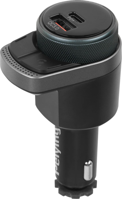 FM предавател за автомобил Peiying URZ0486, Bluetooth 5.1, PD QC3.0, црн