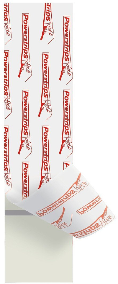 Shirita ngjitës tesa Adhesive Strips, për mure me strukturë, 6 copë, 1 kg secili, të bardhë