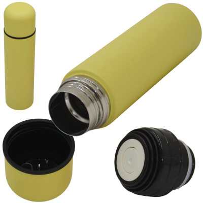 Termus Excellent Houseware Tourist, 500ml, çelik inox, i verdhë