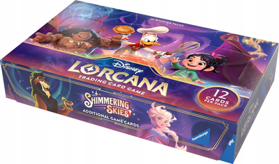 Kuti booster lojrash me letra Ravensburger Disney Lorcana Shimmering Skies Chapter 5, 24 booster, përmbledhje e plotë
