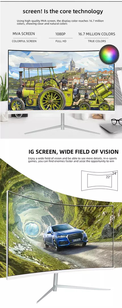 24 Inch Curved Monitor Gaming STARDOM ZP2475 75Hz