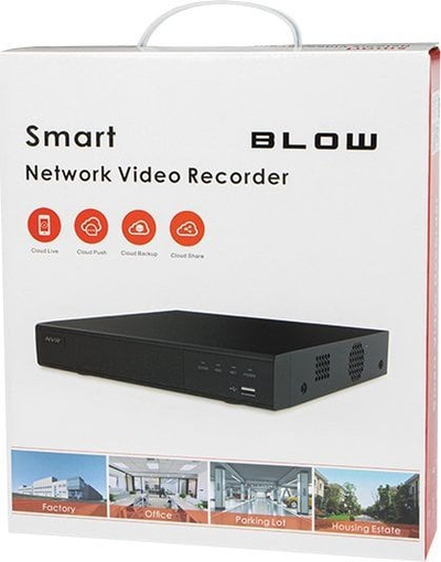 Regjistrues IP Blow BL-N16081, 16 kanale, 8MP 4K, i zi