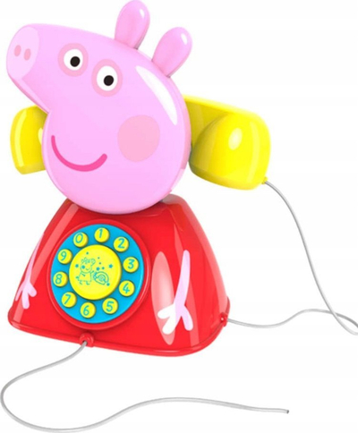 Telefon lodër Peppa Pig, me muzikë teme, shumëngjyrësh