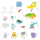 Lodër set pastrimi Bounn Cleaning Playset, karrocë me aksesorë, 24 pjesë, shumëngjyrësh